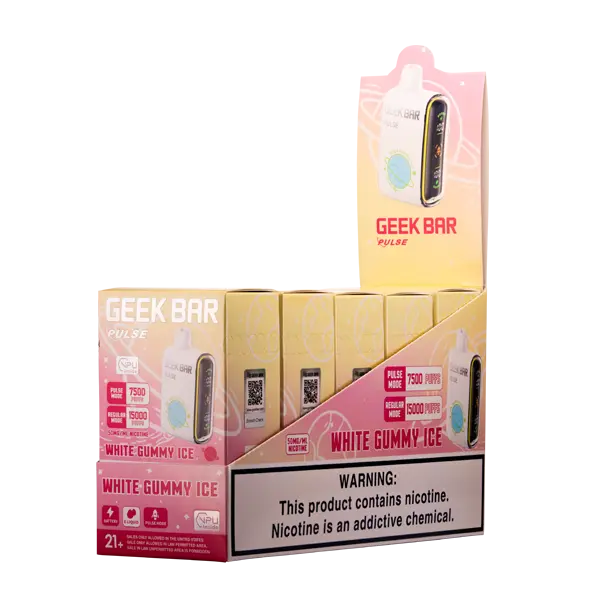 BUY 1 GET 1 FREE White Gummy Ice Geek Bar Pulse | Vape Amazon India Geek Vape
