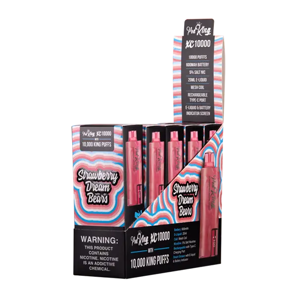 BUY 1 GET 1 FREE Strawberry Dream Bears Pod King XC10000 | Vape Amazon India Pod King