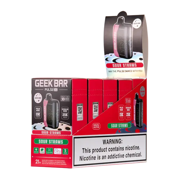 BUY 1 GET 1 FREE Sour Straws Geek Bar Pulse X 25K | Vape Amazon India Geek Vape