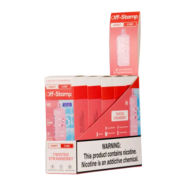 BUY 1 GET 1 FREE Twisted Strawberry Off Stamp Sweet Cube | Vape Amazon India Off Stamp